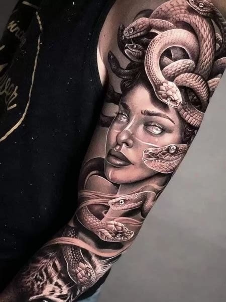 versace tattoo on neck|realistic medusa tattoos.